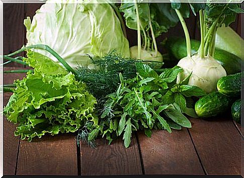 Green leafy vegetables