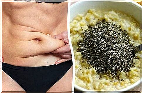 Breakfast with oats and chia seeds to flatten the belly