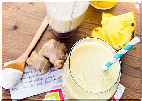 Ginger and pineapple drink