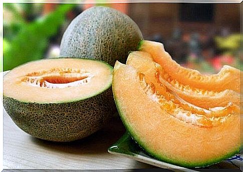 Sliced ​​melon.