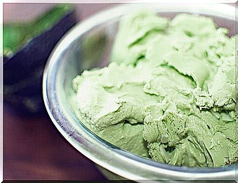 Avocado and lemon ice cream