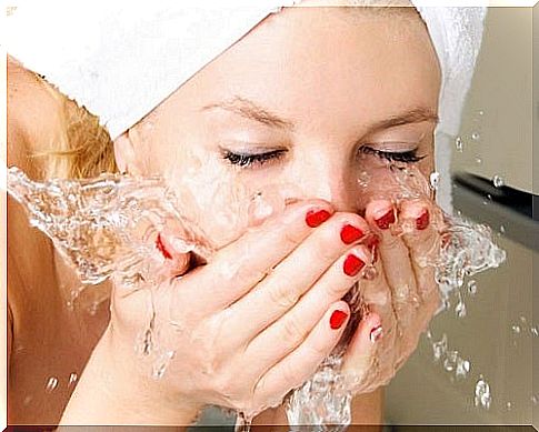 Wash your face with water