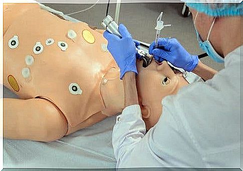 Simulation of an intubation