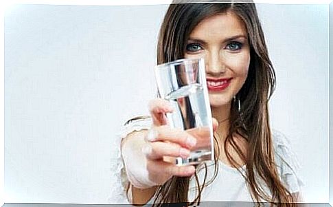 Girl with glass of water