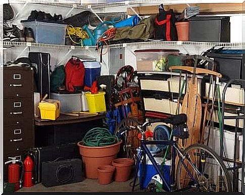 Untidy garage